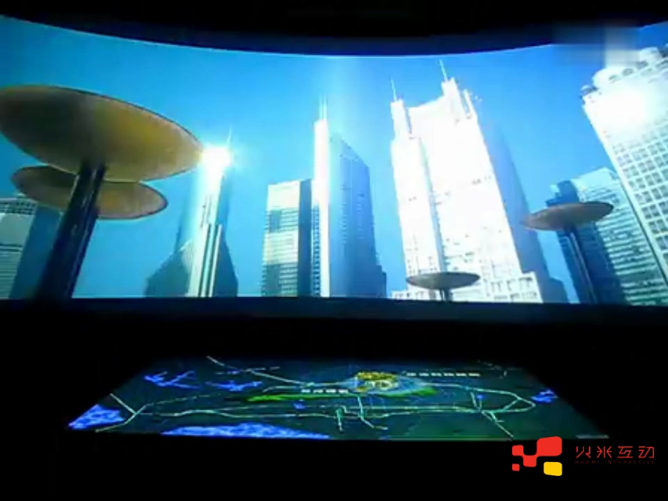 深圳十二橡樹莊園投影聯(lián)動弧幕數(shù)字沙盤